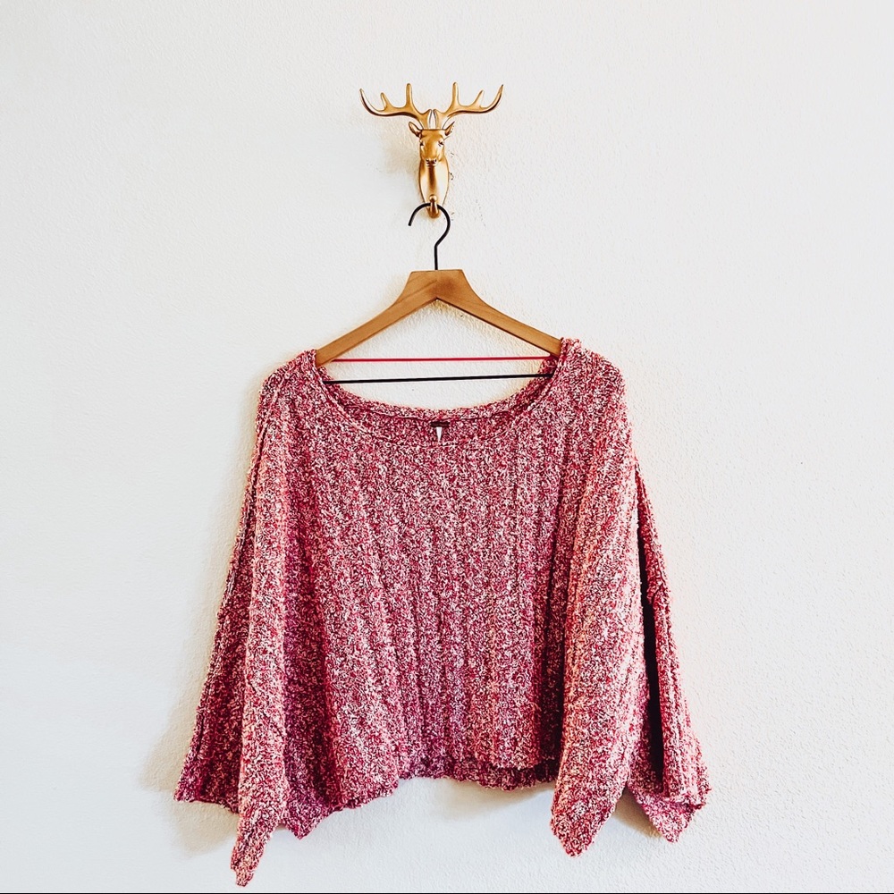 Free People Good Day Pullover Pink Medium